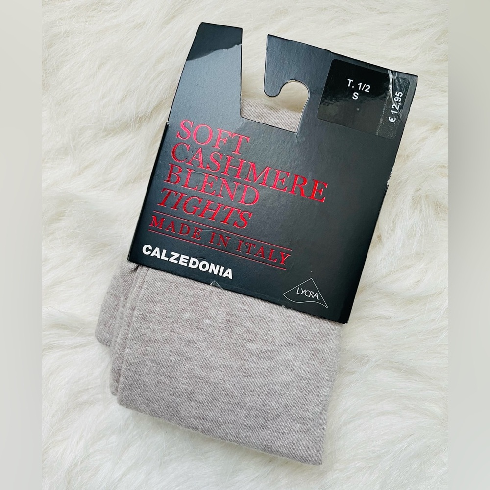 NWT Calzedonia Cashmere Blend Tights S Petite Cream Made in Italy